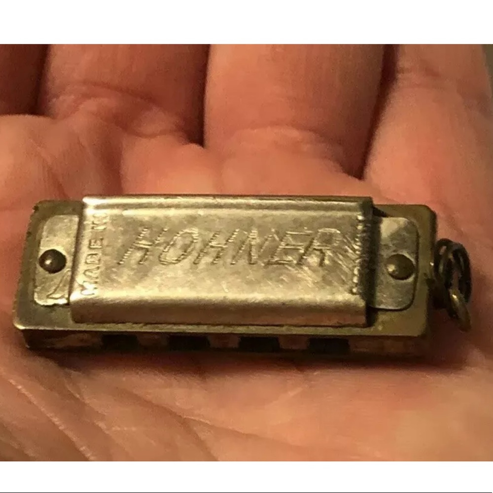 Vintage Hohner Mini Harmonica Keychain Prize Toy